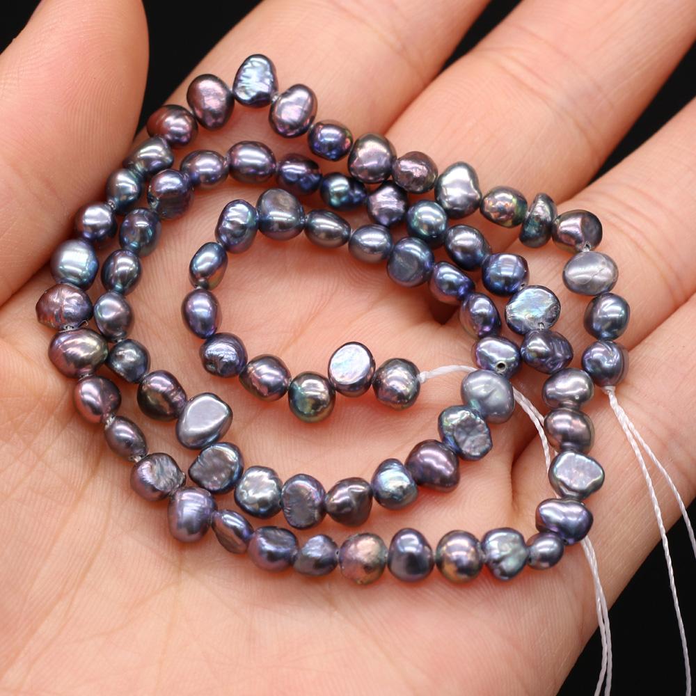 

1String, Black Natural Nugget Pearls Beads, for DIY Necklaces Bracelets Accessories, Jewelry Making, Birthday, Wedding, Party Gifts 36cm 1String/5-6mm-36cm чёрный