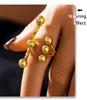 18K Gold-Plated Creative Titanium Steel Ring with Spherical Design