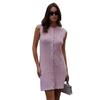 European & American Women's Sleeveless Knitted Cardigan Dress - Autumn 2025