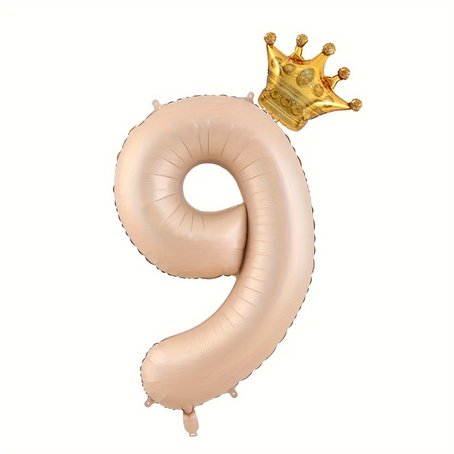

1 набір цифрових повітряних кульок у формі корони для прикраси вечірки, великі 40-дюймові гелієві кульки з алюмінієвої фольги для днів народження, Нового року та святкових заходів