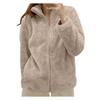 Giacca da Donna Leggera Taglie Forti con Zip in Pile Capospalla Inverno Autunno