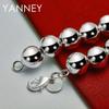 Bracciale in Argento Sterling 925 da 8 Pollici con Perle Sferiche da 10MM Accessori Moda Donna Regali per Feste di Matrimonio Gioielli