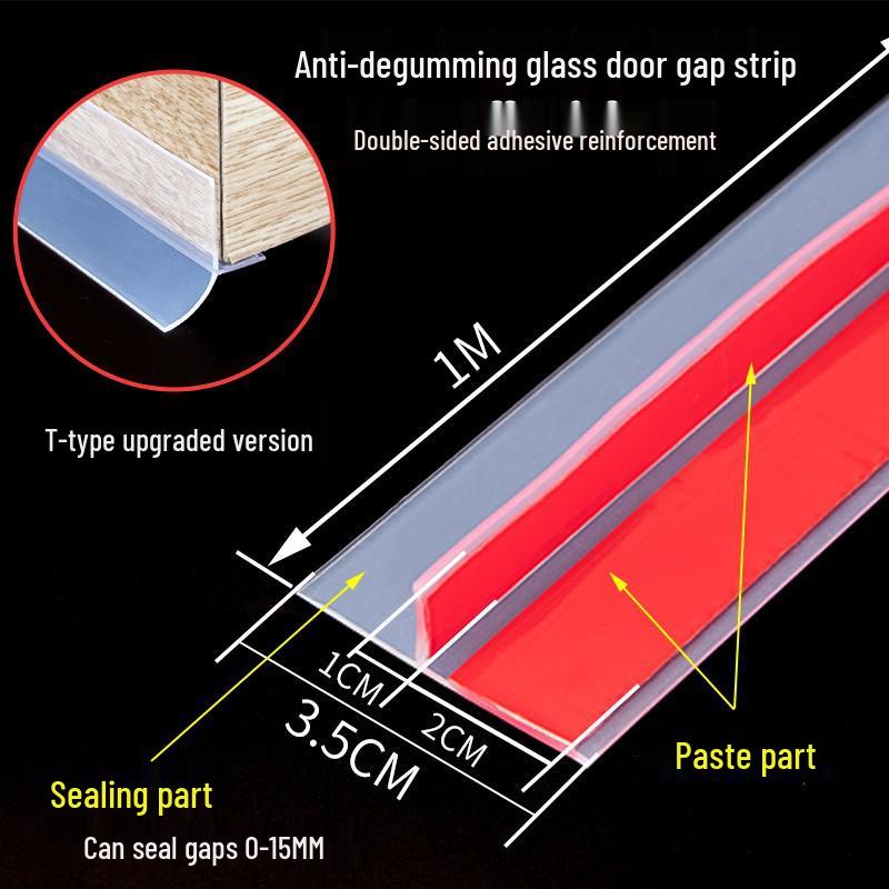 Yinuo Tech T-shaped Door Bottom Seal for Wood and Glass Doors