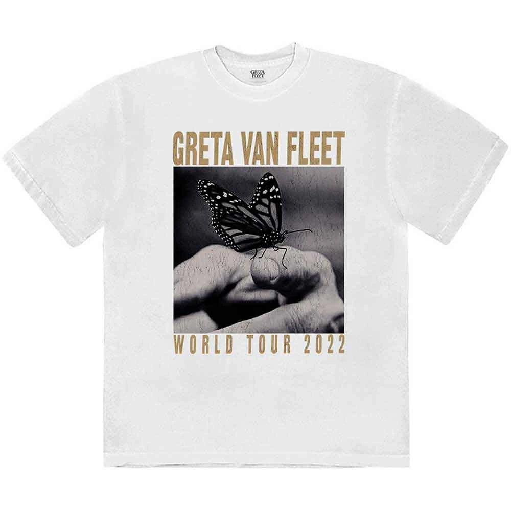 Greta Van Fleet Unisex T-Shirt: World Tour Butterfly (Small) S