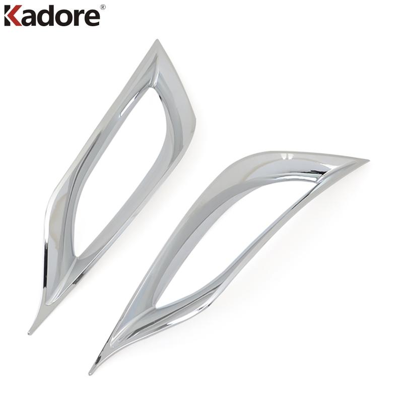 For Hyundai Sonata i45 2011 2012 2013 2014 Chrome Car Front Fog Light Lamp Cover Trim Head Foglight Bezel Trims Accessories