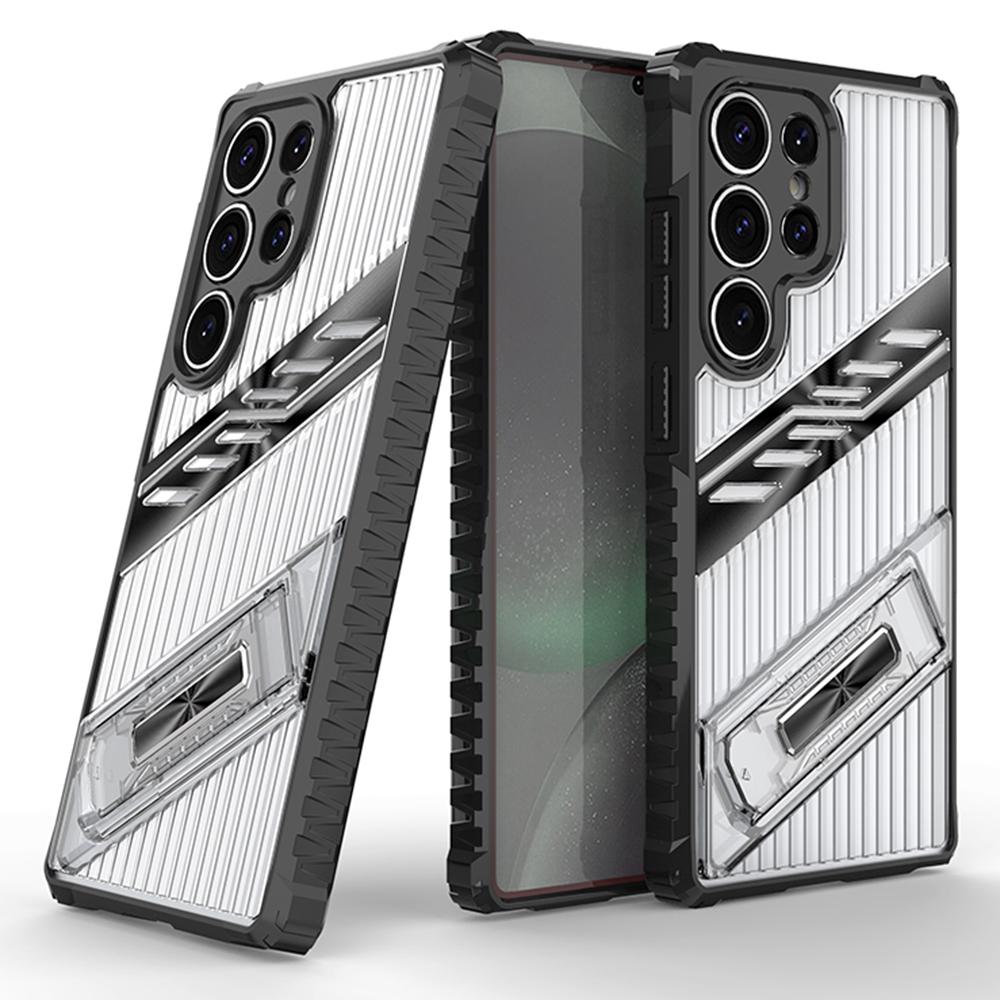 For Samsung Galaxy S25 Ultra Case Folding Kickstand PC+TPU Anti Drop Phone Cover