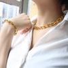 New Chunky Chain Stainless Steel Bracelets for Women Men Big Lock Charm Thick Rectangular Link Bracelet Bangles Hand Jewelry
