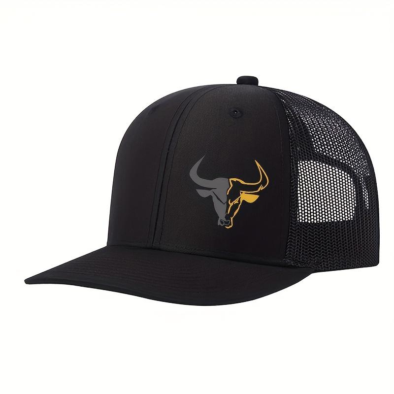 Bull Head Print Breathable Mesh Hats Summer Richardson Truck Driver Hat Men Women Outdoor Baseball Cap Fishing Peaked Caps