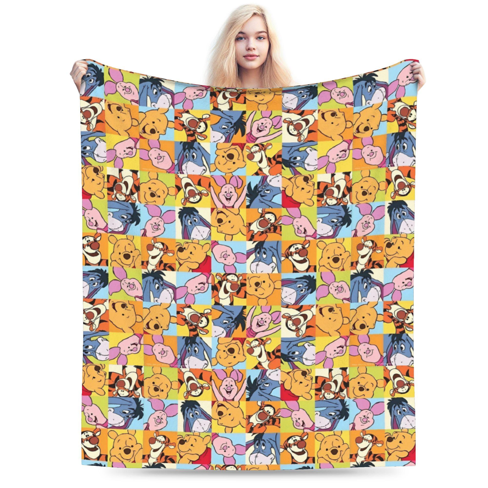 

Winnie the Pooh Eeyore Fleece Throw Blanket Blankets for Bed Outdoor Warm Bedroom Quilt 200x150cm 80x60in