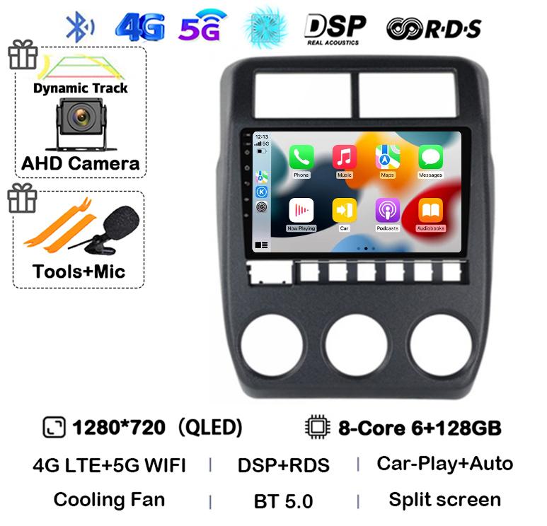 Android 14 Wireless Carplay+Auto WIFI+4G Car Radio For LADA NIVA 2022 Multimedia Stereo Video Player GPS Navigation 360 Camera