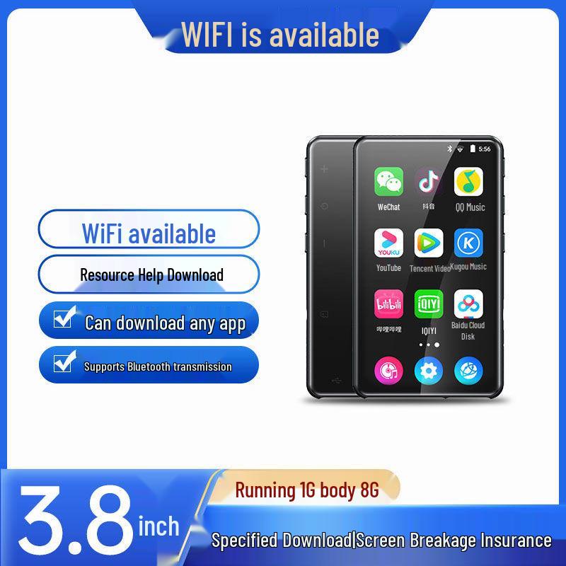 Player MP5 Ultra-Subțire cu Ecran Complet, WiFi și Bluetooth - Versiune Portabilă Compactă pentru Studenți