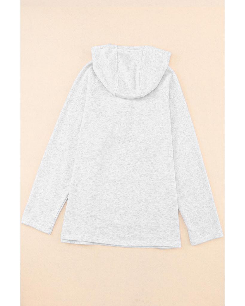 Azura Exchange Kangaroo Pocket Henley Button Hoodie
