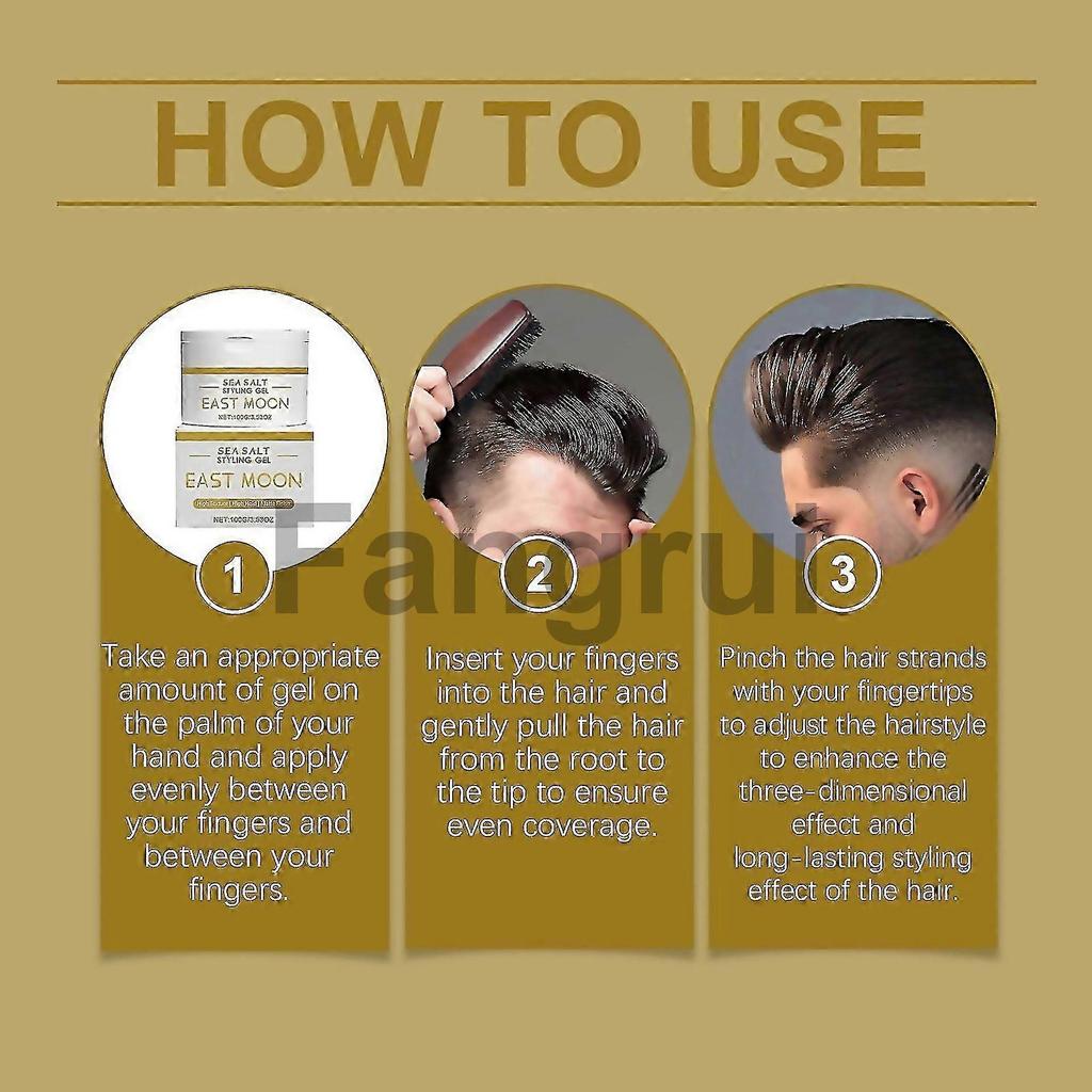 Für Herren Meersalz Haargel Fluffiger Glanz Feuchtigkeitsspendende Styling-Behandlung Mit Seetang Aloe Vera