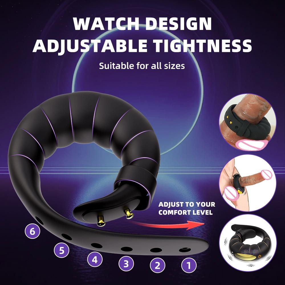 Vibrating Cock Ring 10 Vibration Modes Clitoral Stimulator G-Spot Couples Delay Ejaculation Adult Sex Toys Men Female