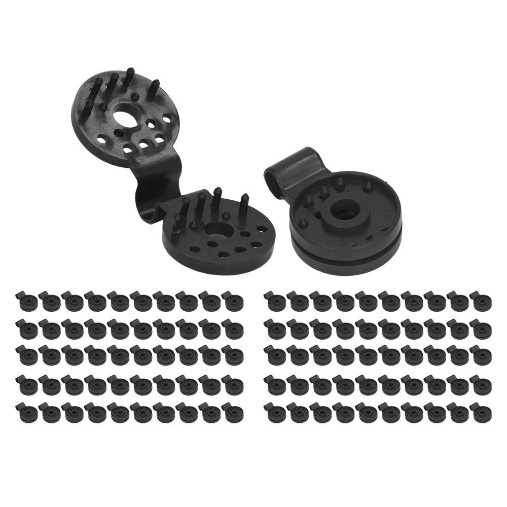100pcs Secure Windproof Shade Cloth Clips Locking Grips Black/White/Red Plastic Clips Sun Shade Fasteners Shade Net чёрный