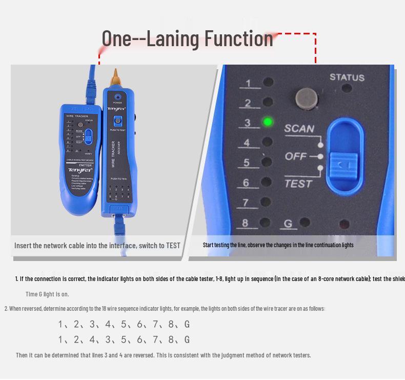 POE Network Cable Locator: Anti-Interference Signal Testing & Line Finding Tool