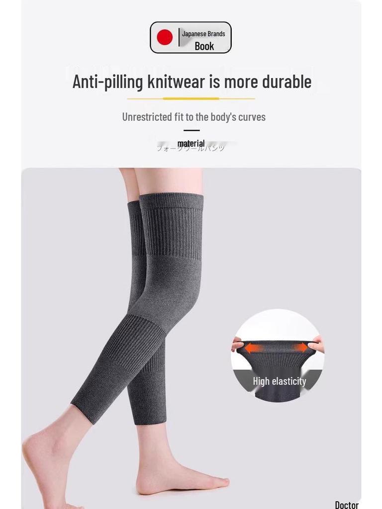 Genouillères en laine pour la chaleur des articulations - Unisexe Senior Chauffant Coupe-froid pour Automne & Hiver