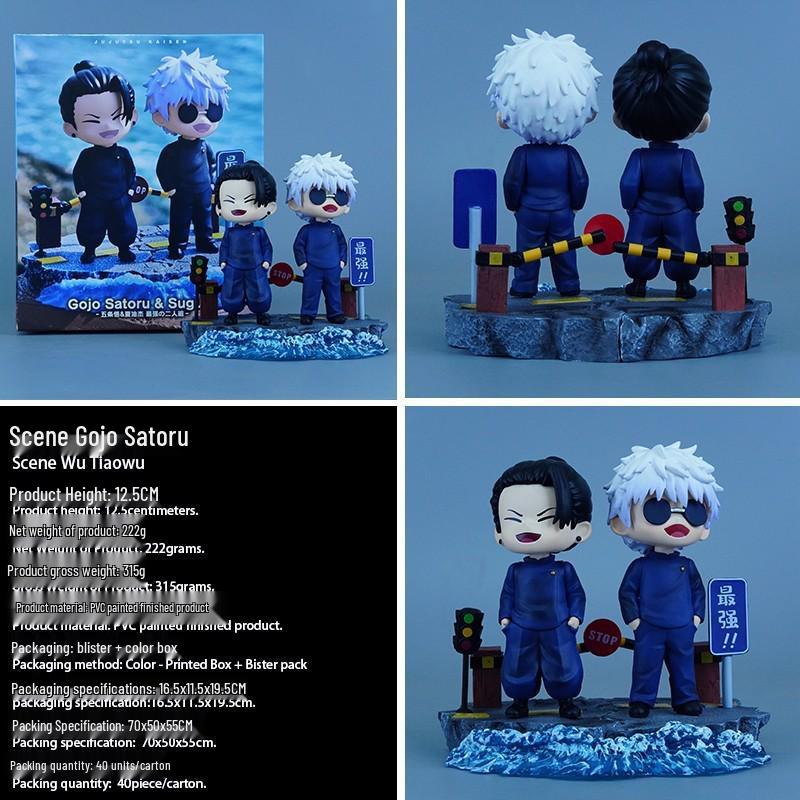Jujutsu Kaisen Gojo & Geto Q Version Figure Model Ornament