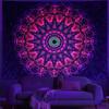 Planet Blacklight Tapestry Trippy Galaxy Uv Reactive Waterfall Landscape Wall Funny Tapestries Mysterious Mushroom Bohemia Tapiz