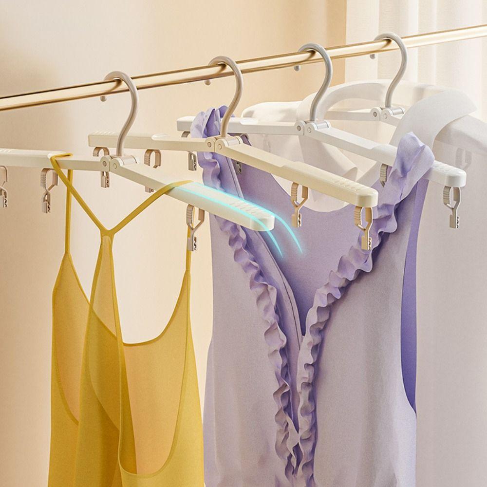 Portable Travel Clothes Rack Multi-functional Clothes Drying Tools Foldable Clothes Hanger