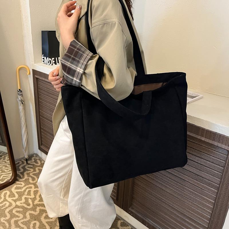 Commuter Retro Large-capacity Bag Women's 2025 New Casual Simple Shoulder Bag Autumn and Winter Portable Tote Bag