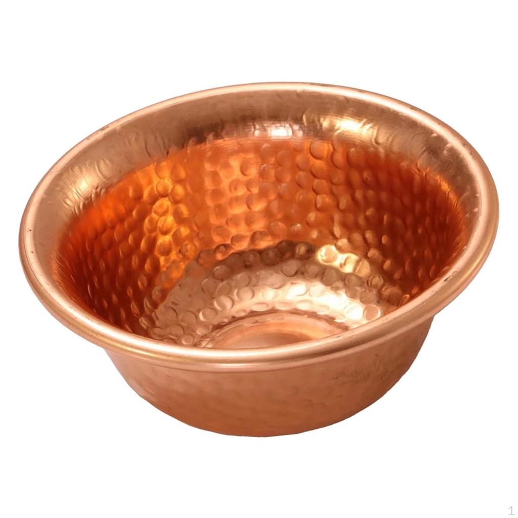 Buddhist Water Offering Bowl Copper Artwork Container Holy Cup Decorative