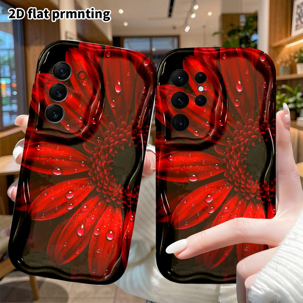 Phone Case: 2D Flat, Fits Samsung Galaxy A34 A35 M05 M06 S20 S22 S21 FE Plus 5G Protective Case, Black Background, Perfect Christmas and Halloween Hol
