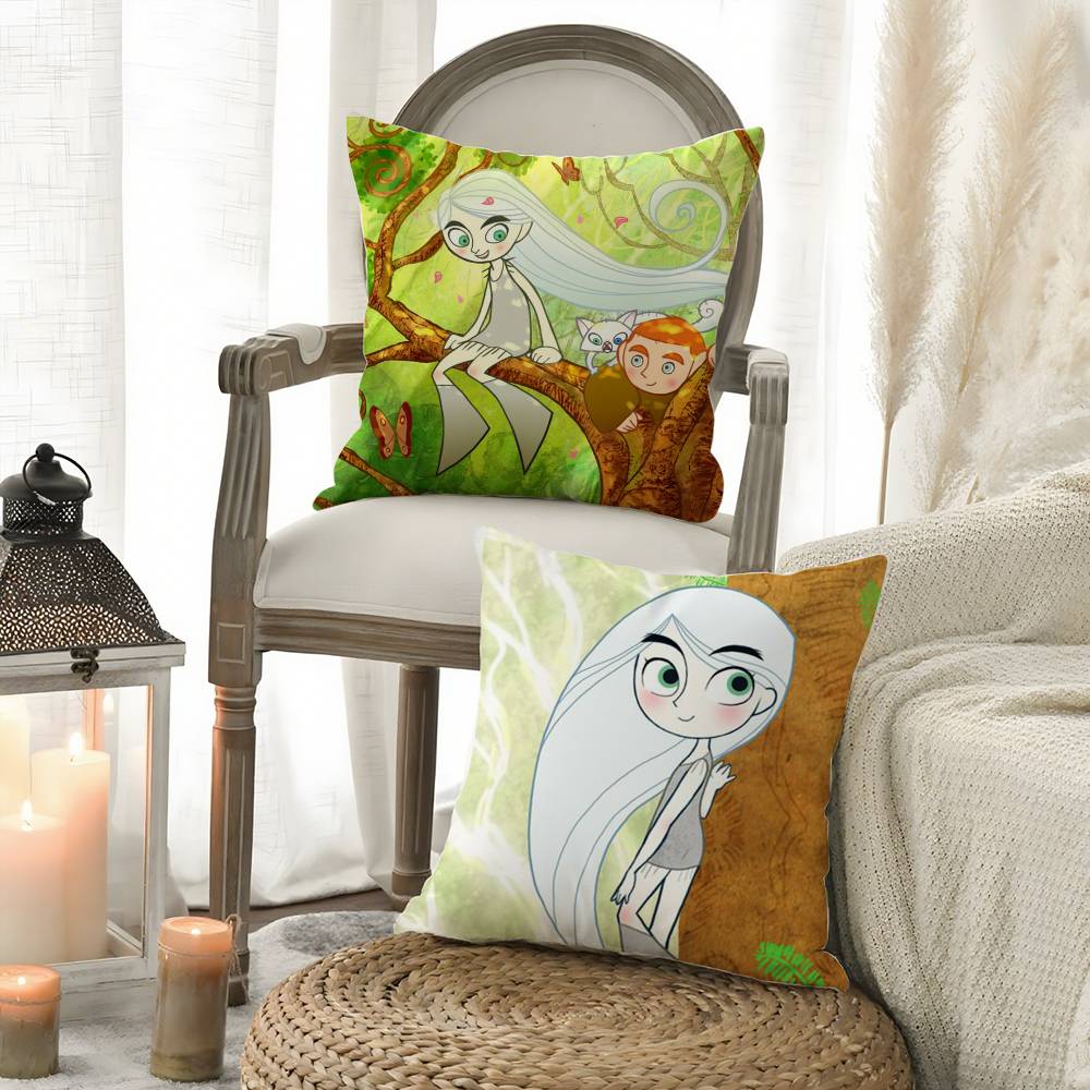 The S-Secret Of Kells Pillow Case Home Dorm Chair Back Short Plush Double-Sided Printing Office Nap Time Cushion Cover
