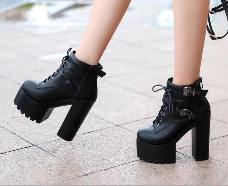 Autumn New 14 Cm High Heel Boots Sexy Nightclub Short Boots for Women Casual Knight Boots
