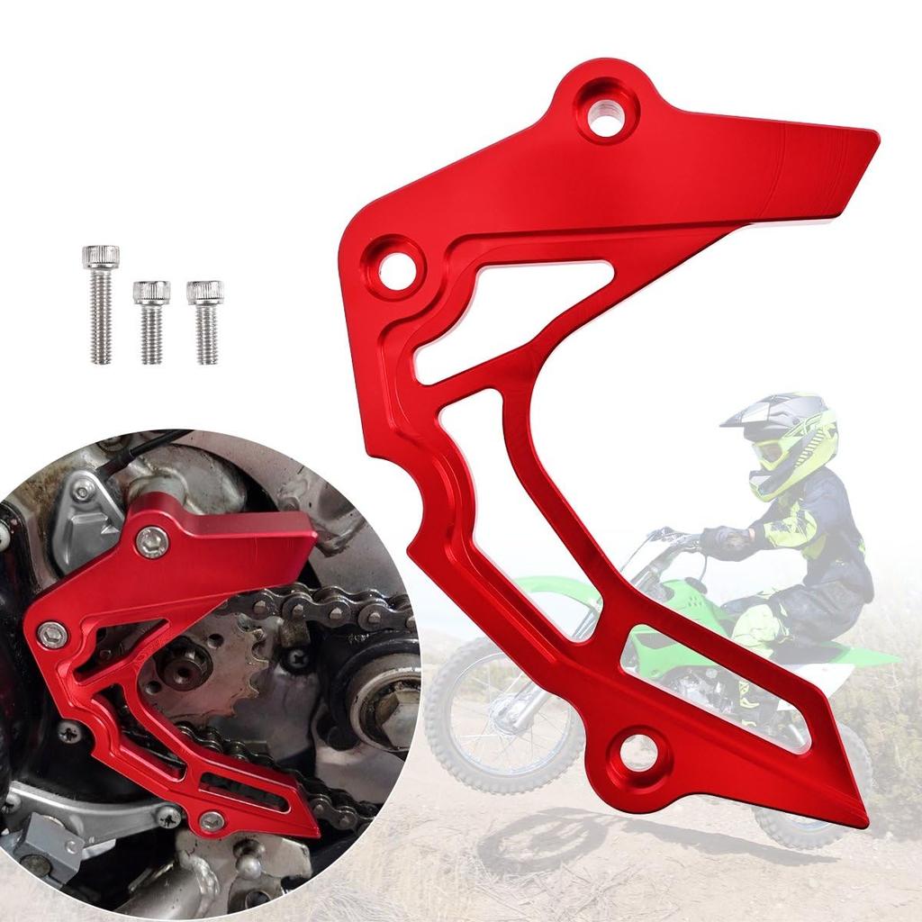 Canitu Red Front Sprocket Cover Guard Motorcycle Aluminum Chain Guard Sprocket Engine Cover Case
