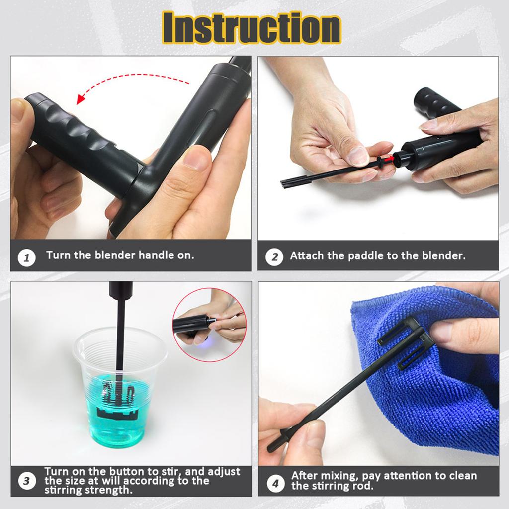 Foldable Resin Mixer Electric Epoxy Mixer Adjustable Speed Mixer Resin Crafting Tool Electric Resin Stirrer for Resin