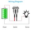 Linkstyle 10PCS 12mm Momentary Push Button Switch, Mini Round Pushbutton Switches with Pre-Wired, Waterproof, for Car Boat