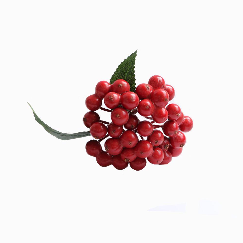 Christmas Wedding Decoration Mini Red White Berries Artificial Flowers Foam Berry Spike Fake Flower