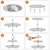 EffiQ-Rate Acrylic Cake Stand, 3-Tier, Afternoon Tea Stand, Figure Base, Display, Storage, Transparent, Birthday Party, Cupcakes, Sweets, Macarons, De