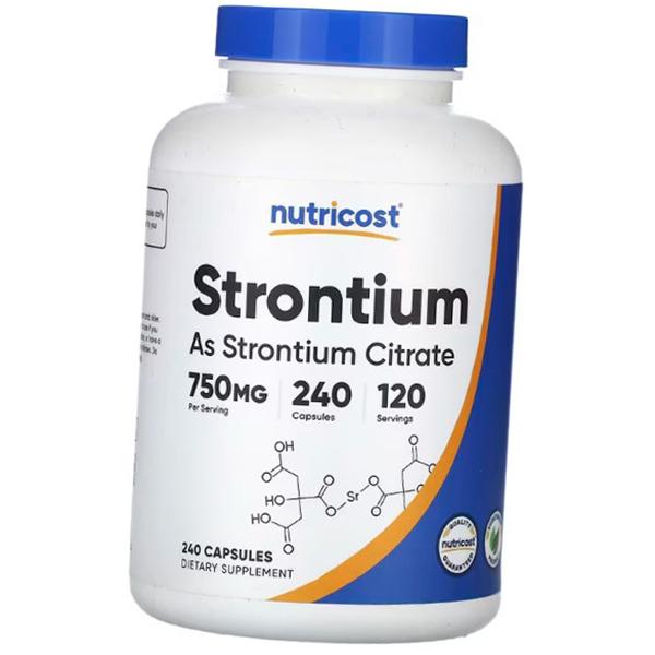 

Strontium Citrate, Strontium 750, Nutricost (36647022) 240caps