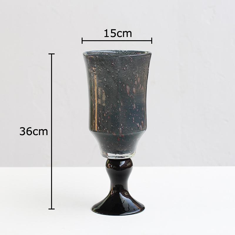 

Goblet Shape Stained Glass Vase Handicrafts Table Decoration Flowers Arrangement Dried Flower Floral Vases Room Aesthetic Decor
