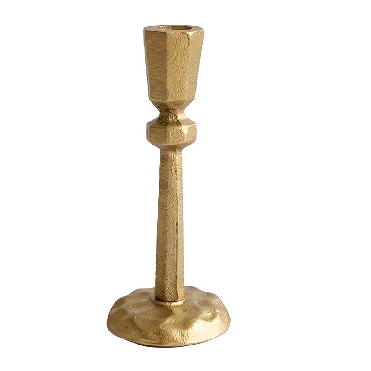 

Elegant Gold Colored Iron Taper Candle Holders Tall Candlestick Stand For Special Event And Everyday Home Decorative Use