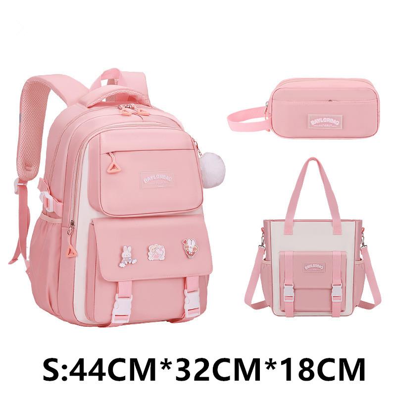 3 Pcs/Set School Bag for Girls Children Backpack Schoolbag Teenage School Child With Lunch Box Pencil Case Kids Book Bag 2024