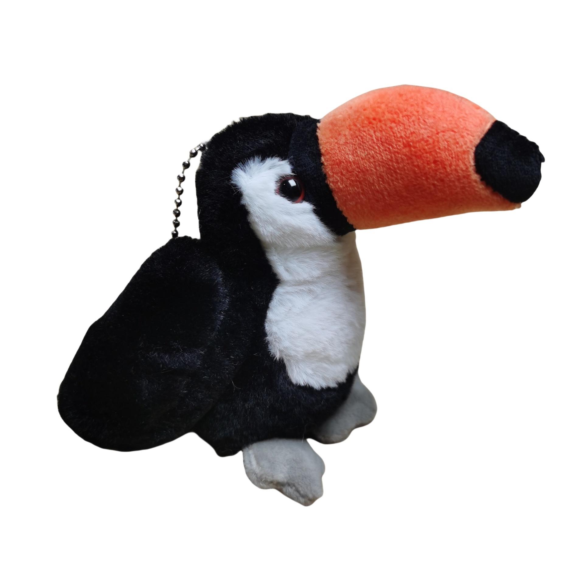 Имитация Пеликан Сова Лебедь Птица Кукла Плюшевая Игрушка Брелок Рюкзак Маленький Подвеска Кукла 14cm30g чёрный