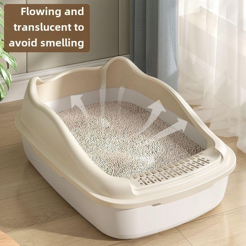 Extra Large Semi-Enclosed Anti-Splash Cat Litter Box