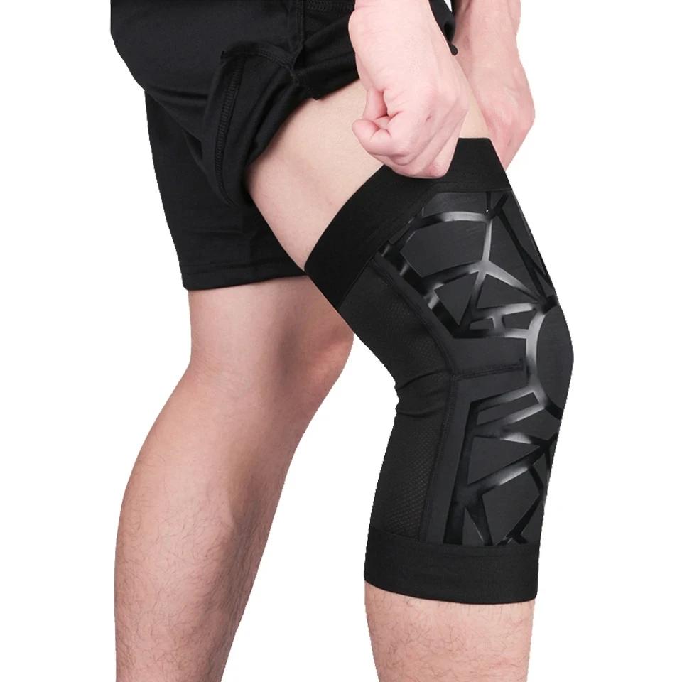 

Loogdeel 1Pcs Elastic Sports Knee Pads Outdoor Basketball Football Cycling Compression Anti-Collision Protection Patella Kneepad L