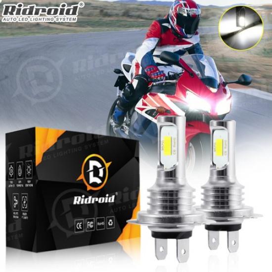 For Honda CBR1000RR 2004- H7 Motorcycle LED Headlight Bulbs Super Bright 2pc