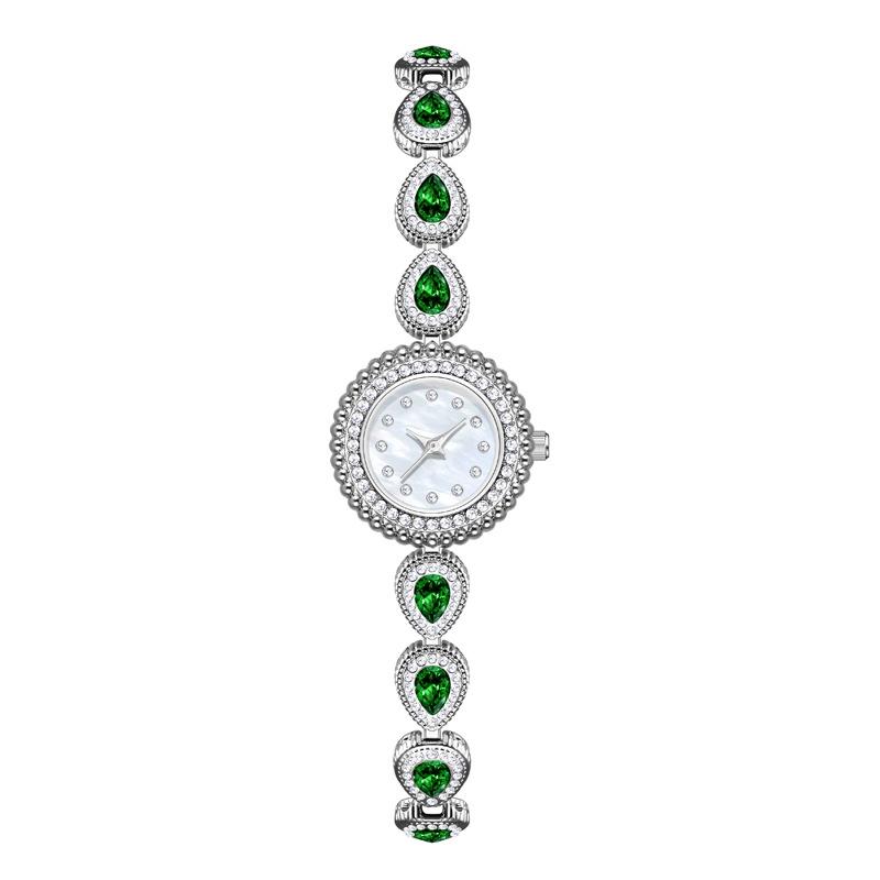 Water Drop Rhinestone Bracelet Watches for Women Vintage Quartz Watch
