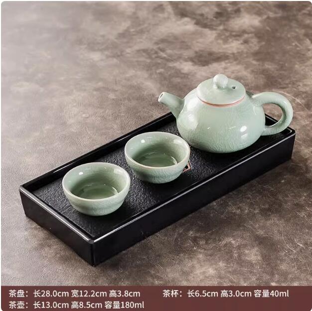 Kung Fu Tea Set with Tea Tray, Simple Modern Teapot, Japanese, Hotel Rooms, Dormitory, Home