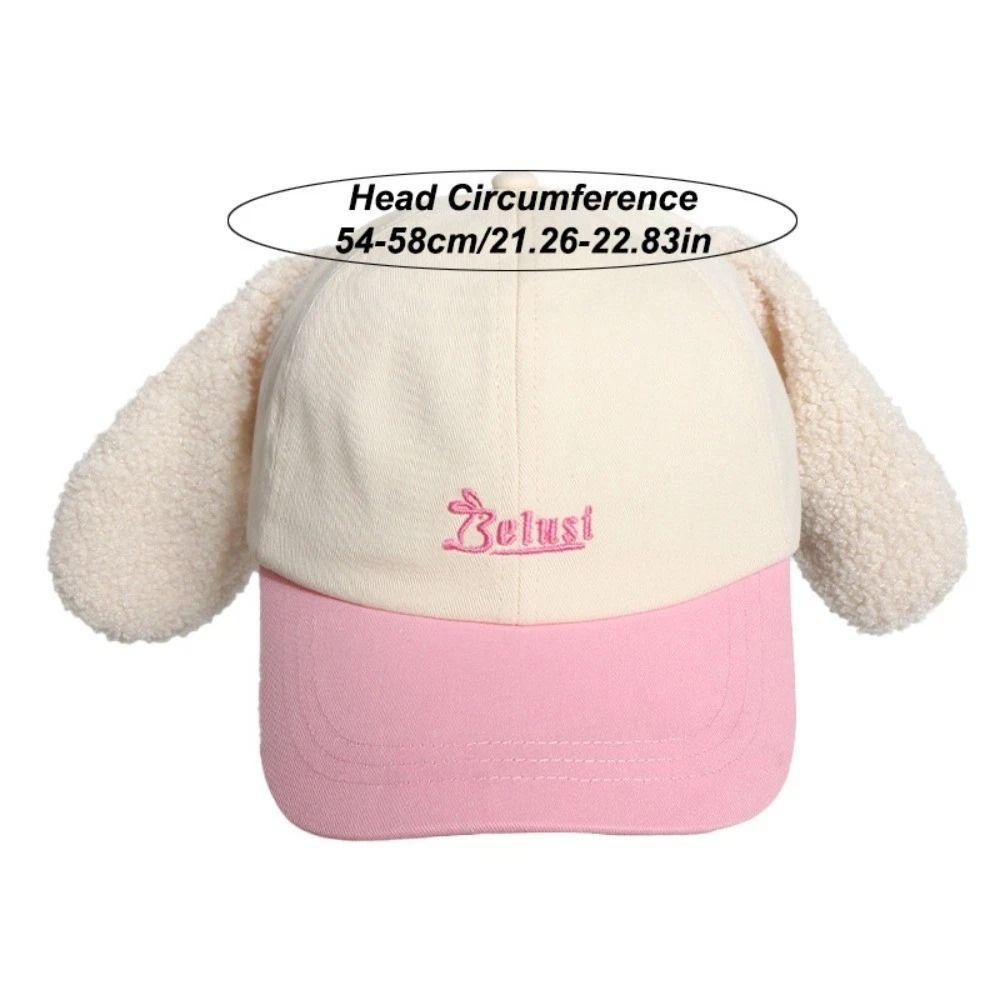 With Ears Cartoon Baseball Cap Rabbit Kitten Sun Hat Casual Peaked Cap