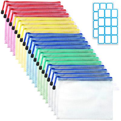 SANNIX Zippered File A5 5 Waterproof with Receipt File Office Storage 20-Count Bags, Size, Colors, Labels, Bags, Supplies, Organization,