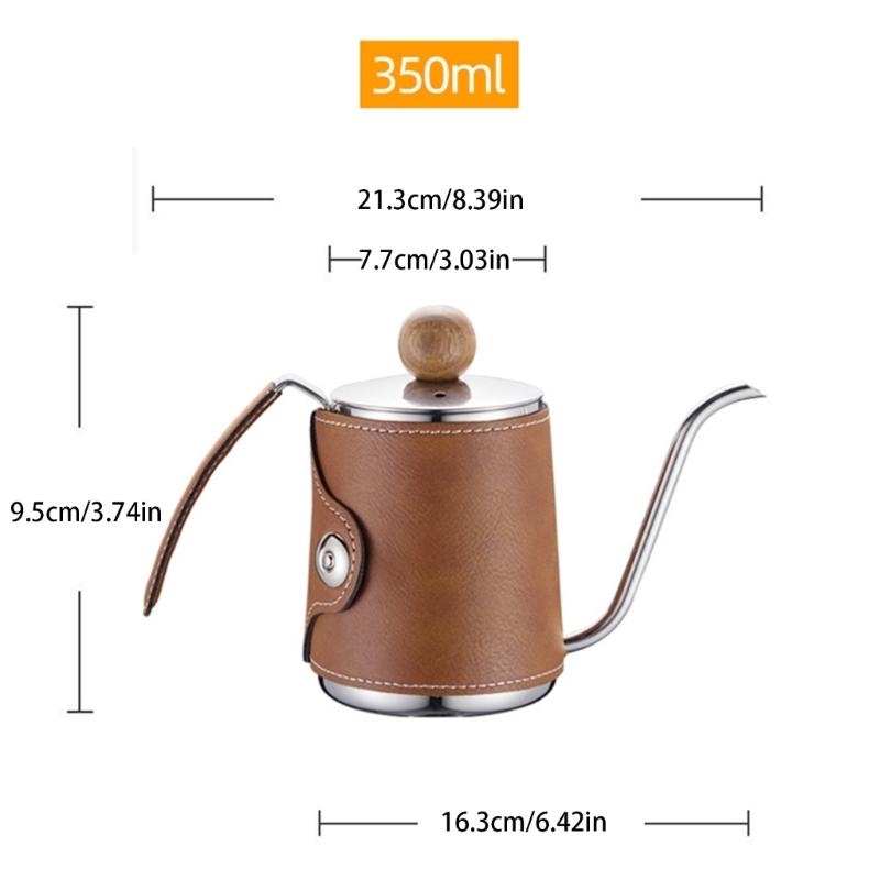 Accuracy Brewing Kaffeekessel Braun Ausgießkessel 12OZ Edelstahl Design Kannen Für Kaffee-Enthusiasten