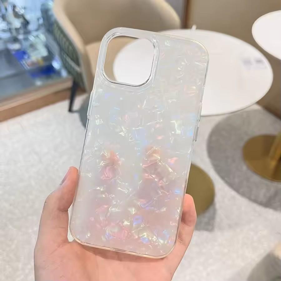 Luxus Glänzendes Traumschalenmuster Handyhülle Für iPhone17 Air 11 12 13 14 15 16 Pro Max Plus IMD Stoßfester Bumper Rückseite