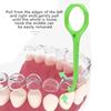 3 Stück/Set Vollständiger kieferorthopädischer Retainer Zahnspangen-Extraktor Kleine Bürste Biss-Schlauch Kombi-Set Weiß/Grün Zahnprothesen-Pflegeinstrument