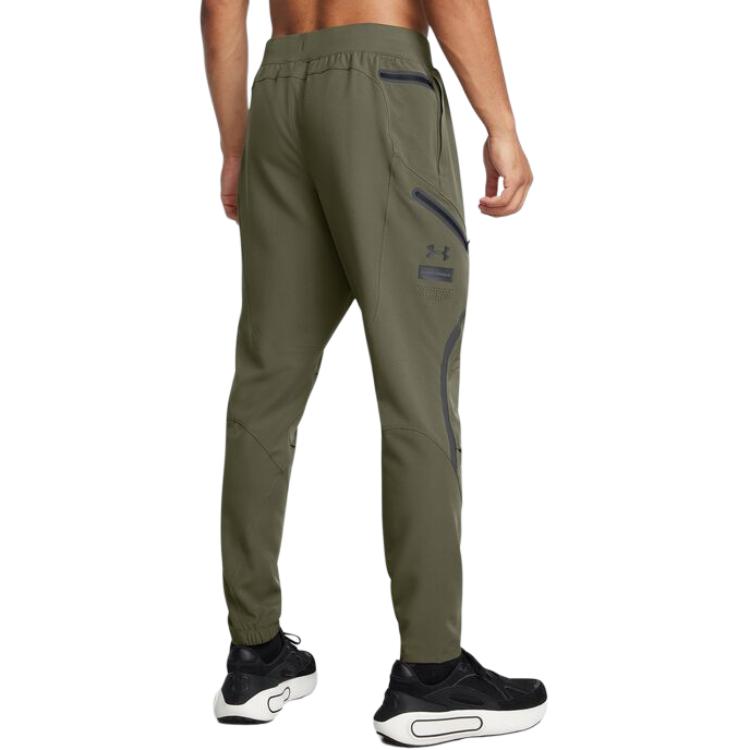 Under Armour UA Unstoppable Logo Slim Fit Straight Leg Knit Sports Pants Men Pants Smoke-Gray 1352026-201